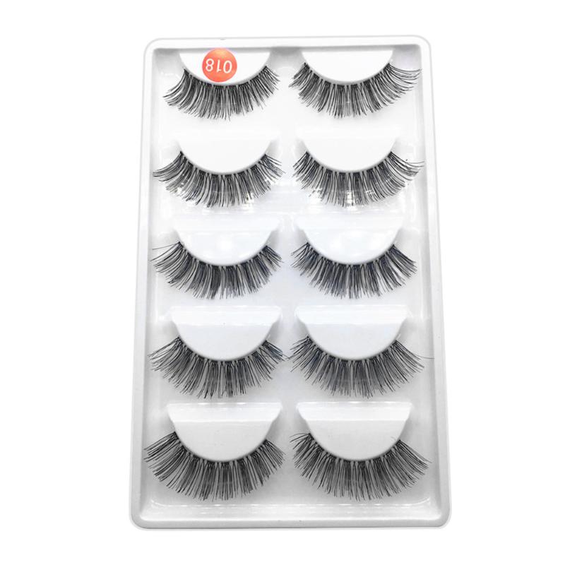 

5Pair Thick Fake Eyelashes Natural False Eyelashes Volume Lashes Artificial Extensions False Lashes Makeup 1F25