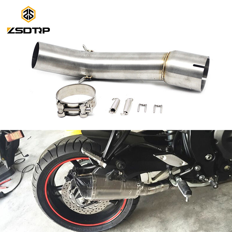 

ZSDTRP Motorcycle Exhaust Middle Connect Pipe Exhaust Mid Tube For FZ1/1N/FZ1000
