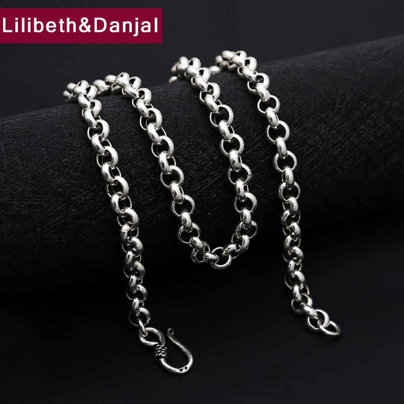 

Initial 8mm 10mm Thick Fashion Pearl chain Necklace Pendant 100% 925 Sterling Silver Men Name Necklace Jewelry 2020 N36