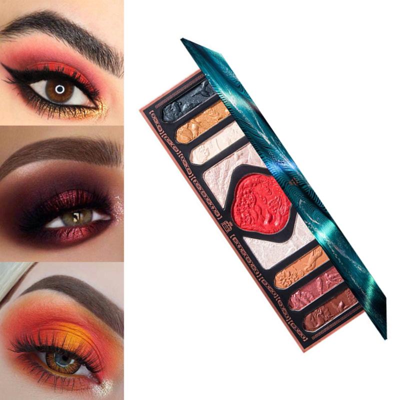 

9 Color Matte High Gloss Eyeshadow Palette Waterproof And Sweat Proof Glitter Blush Eyeshadow Palette Cosmetics, As show