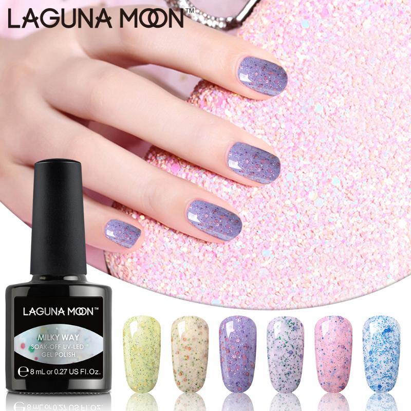 

Lagunamoon 8ml Cheese Candy Sandy Shimmer UV Gel Nail Polish Nail Art Paint LED Lamp DIY Enamel Soak Off Varnish GelLak Lacquer, 13