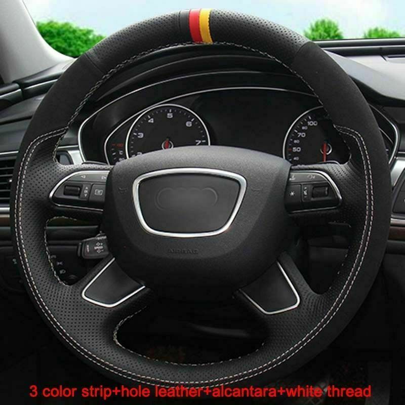 

diy Custom Leather Steering Wheel Cover Stitch on Wrap Fit For Mercedes-Benz B180 car accessories