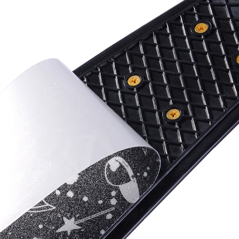 

Professional Skateboard Sticker Solid/Printed Anti-slip Waterproof Adhesive Single Rocker Sandpaper for Penny Board