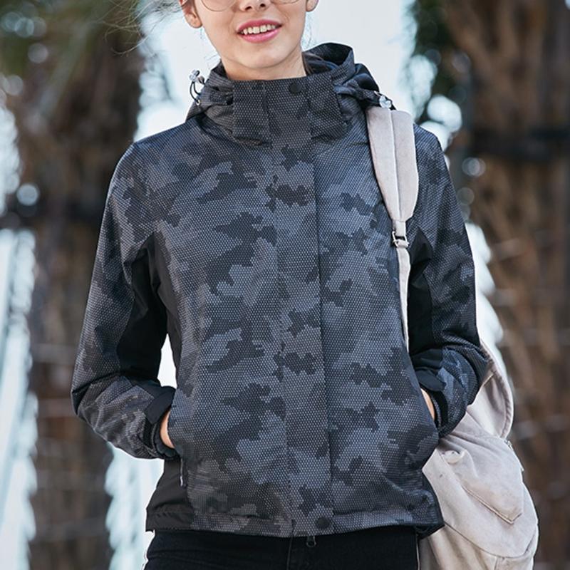 

Plus Size Women Jacket Coat Outdoor Camping Hiking Casual Waterproof Quick-drying Breathable Sport Coat For Spring Autumn Winter, As photo