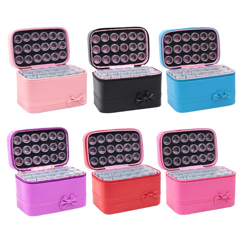 

Diamond Painting Tool Storage Bag w/54 Bottles Embroidery Beads Container Crystal Bead Organizer Storage Case Container