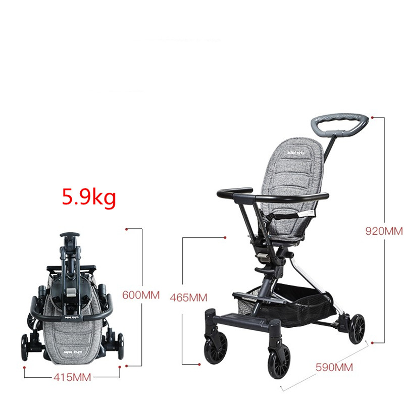 

Baby doll artifact four-wheeled child baby doll light folding child reclining stroller stroller