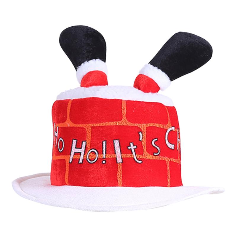 

Adult Christmas Red Pants Cap Children Adult Christmas Hat Chimney Hat AD