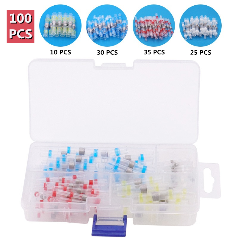 

Heat Shrinkable Tube Insulation Sleeve Electrician Waterproof Solder Ring Terminal Block Retractable Wire Soft Protective Sleeve
