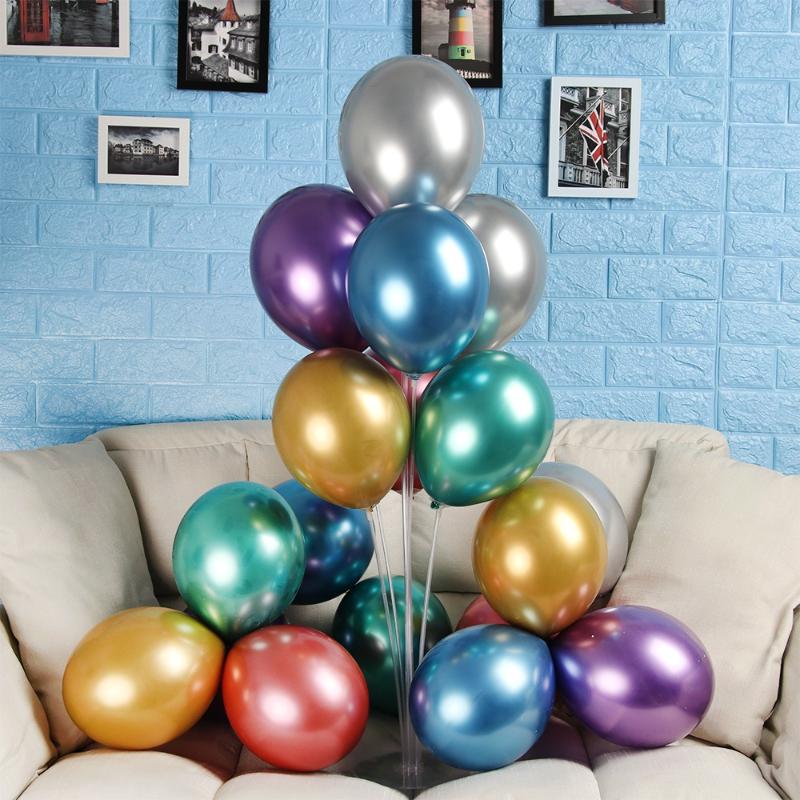 

5/10/12/18Inch Pearl Metallic Latex Balloon Gold Round Metal Balloons Birthday Party inflate Air Globos Wedding Decor supplie