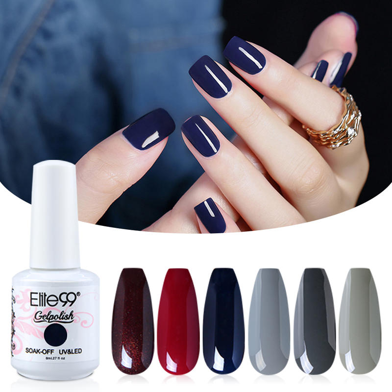 

6PCS)Elite99 8ML Classic Colors Gel Nail Polish Nail Kits For Nails Soak Off Gel Polish Varnish UV Set Lak, Ch001
