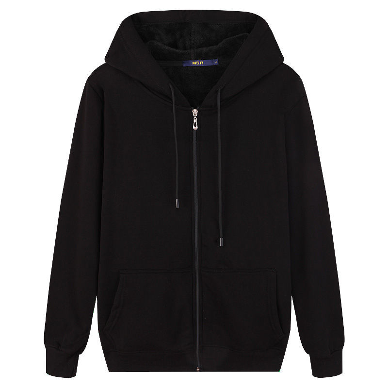 

2020 Autumn Winter Mens Sweatshirts Solid Slim Long Sleeve Warm Hoodies Men Stand Collar Zipper Coats Men Hoodies, Black