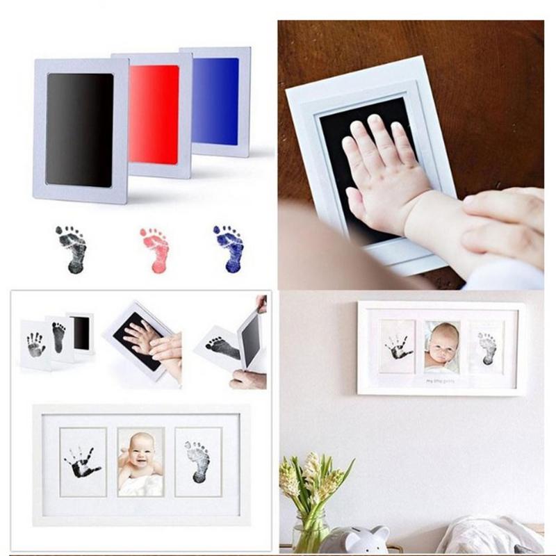 

Ink Pad Photo Frame Children's Hand Foot Prints Baby Photo Frame Fingerprint Children Decoration Baby Growth Memorial Gift
