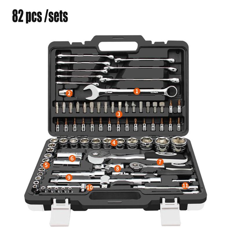

Ratchet Torque Wrench The key Combination Auto Repair Hand Tools for Car Kit a set of keys spanners