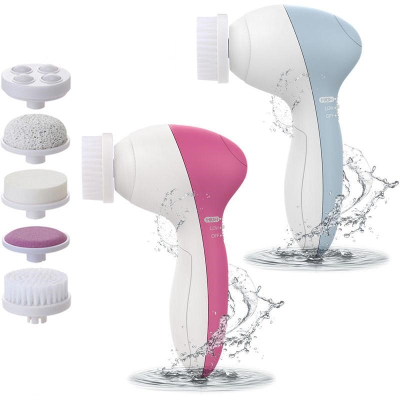 

5 In 1 Beauty Care Massage Tool Electric Face Massager Brush Skin Care Whiten Cleaning Deep Cleaner Smooth Facial Washing