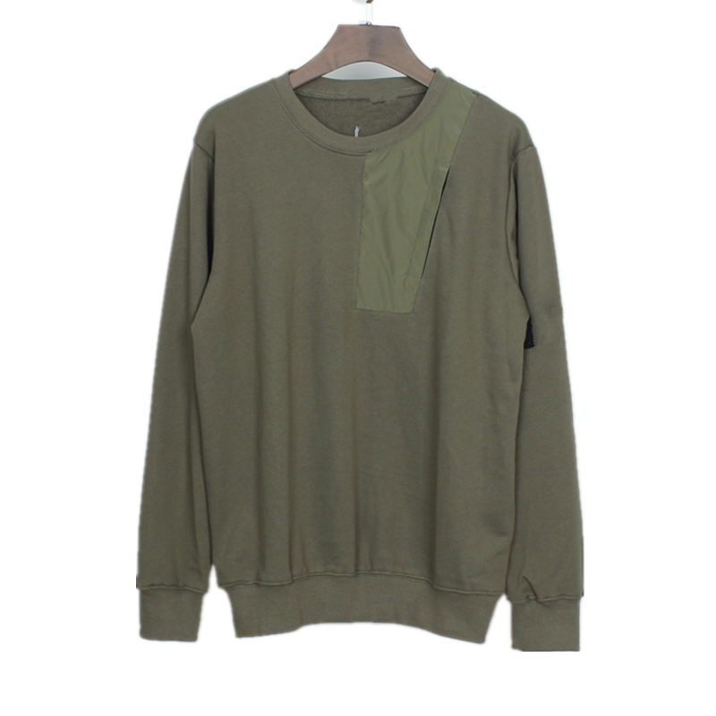 

topstoney jumper 2020FW konng gonng Spring and autumn new basic men's sweater fashion trend brand bottoming shirt jumper Nylon pocket, Black