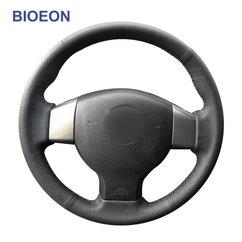 

Black PU Artificial Leather Car Steering Wheel Covers for Tiida 2004-2010 Sylphy 2006-2011 Versa Note 2007-2012