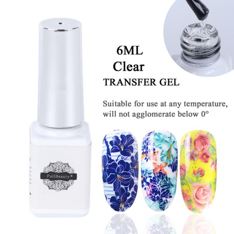 

6ml Nail Glue Adhesive Gel Polish Transfer Starry Paper Nail Art Stickers Manicure Accessories Adhesive Sticker Transfer Glue, Transparent