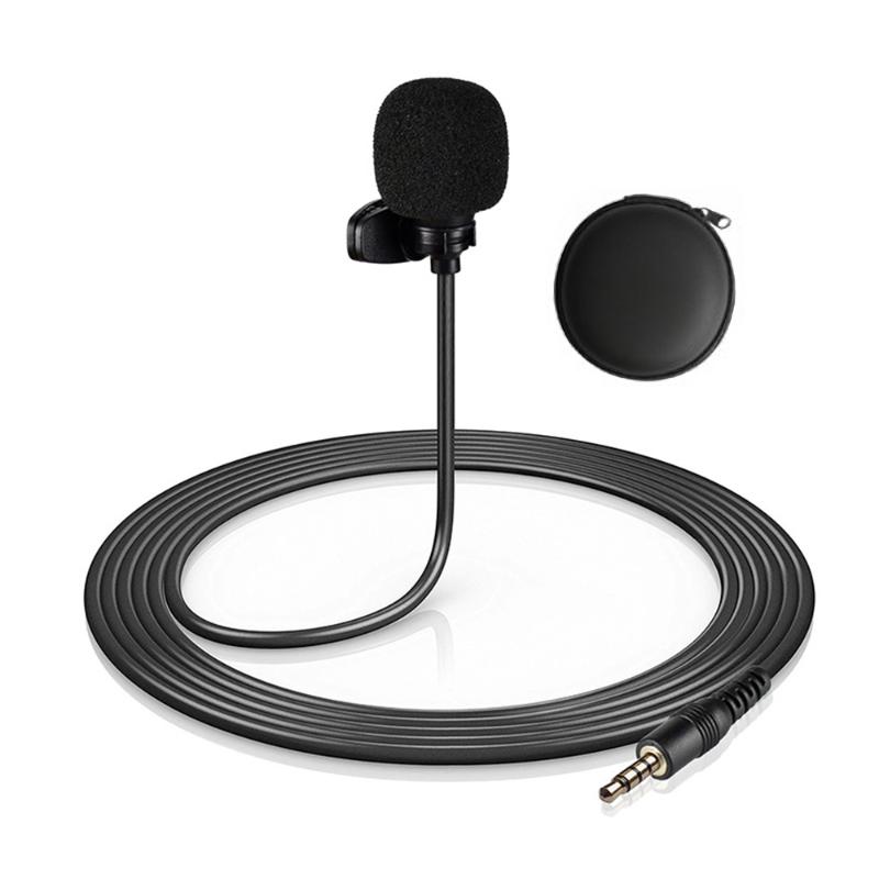 

4 Options Mini Clip-on Lapel Lavalier Condenser Microphone 3.5mm Plug for Live Stream/Recording/Interview for Cellphone/Laptop