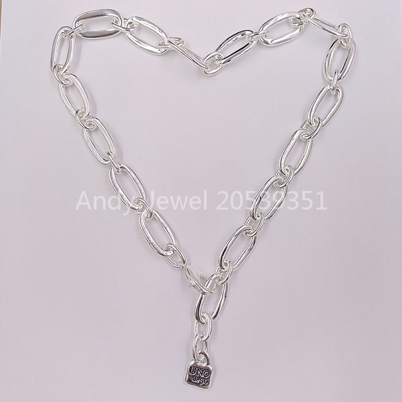 

Authentic Necklace Link Friendship BraceletsUNO de 50 Plated Jewelry Fits European Style Gift COL0729MTL0000U, Silver