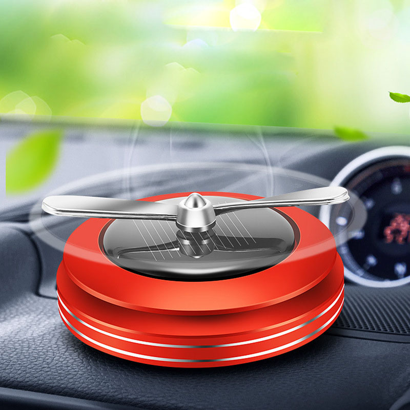 

Solar Perfume Holder Propeller Automatic Rotated Car Air Freshener Aroma Diffuser Auto Interior Air Purifier Ornaments