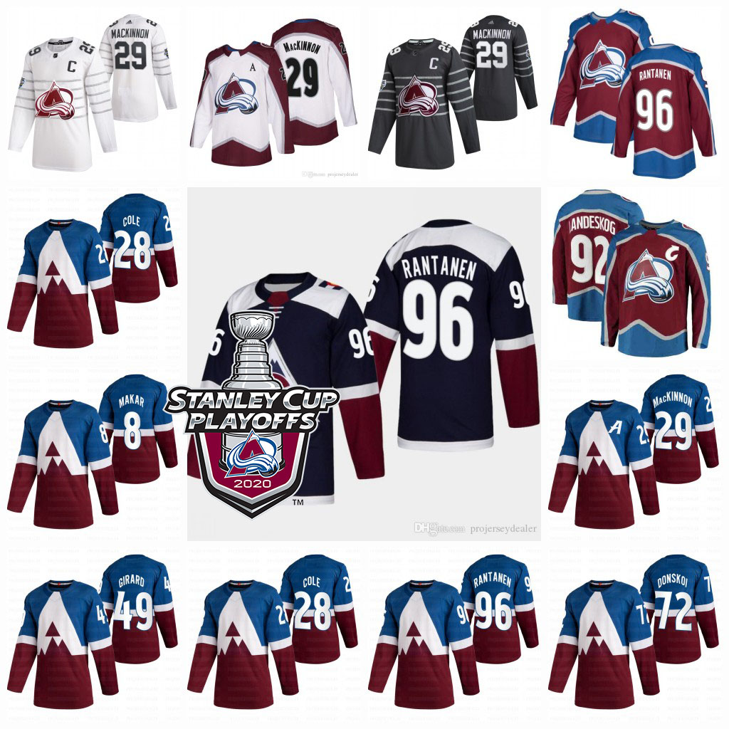 

Colorado Avalanche 2020 Stanley Cup Playoffs Vladislav Namestnikov Nathan MacKinnon Cale Makar Mikko Rantanen Landeskog Girard Kadri Jersey, Home jersey womens s-2xl