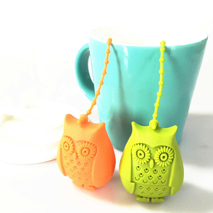 

Cute Owl Tea Strainer Tea Bags Food Grade Silicone loose-leaf Tea Infuser Filter Diffuser Fun Accessories Filtre De Gel De Silice