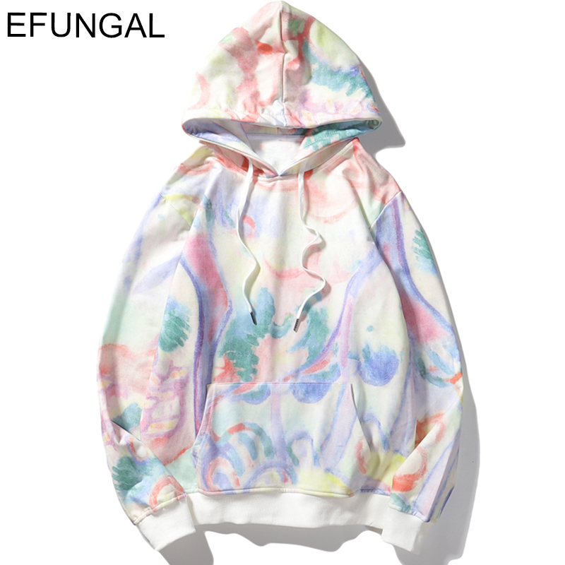 

Tie-dyeing Hoodie Man Fleece Winter Comfortable Tops Warm Hip Hop Streetwear Casual Sweatshirts Hooded Harajuku Hoodies, As photo