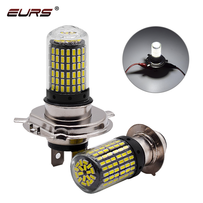 

EURS 2PC H6M H4 led 144smd Combo Beam Fog Lights for Cars Led Work Light for motorcycle Fog Lamp Waterproof motor headlight