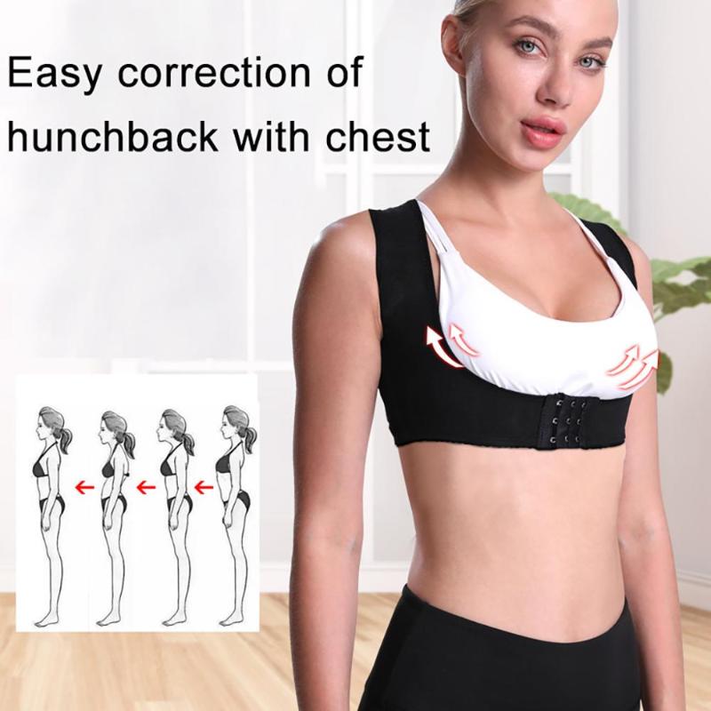

Adjustable Posture Corrector Back Shoulder Support Correct Brace Belt women Posture Corrector Back Shoulder Support W, Black