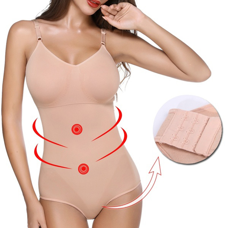 

Women Waist Trainer Corset Full body Shaper Sealess Firm Tummy Control Shapewear Slimming Underwear Top Slim Bodysuit, Black