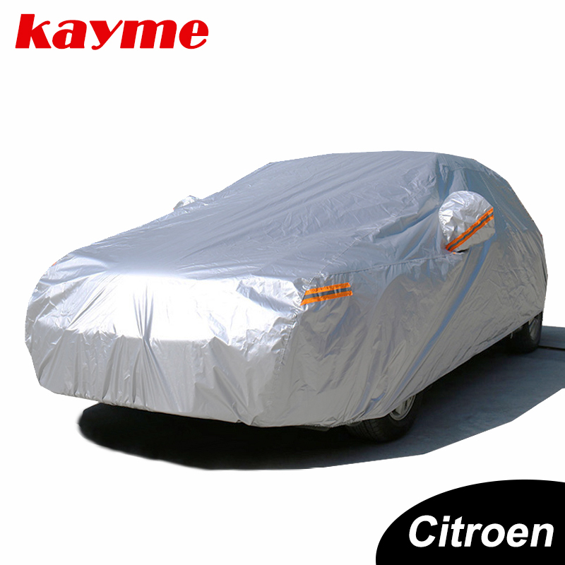 

Kayme Waterproof full car covers sun dust Rain protection car cover auto suv protective for c3 5 c4 Picasso elysee c4l