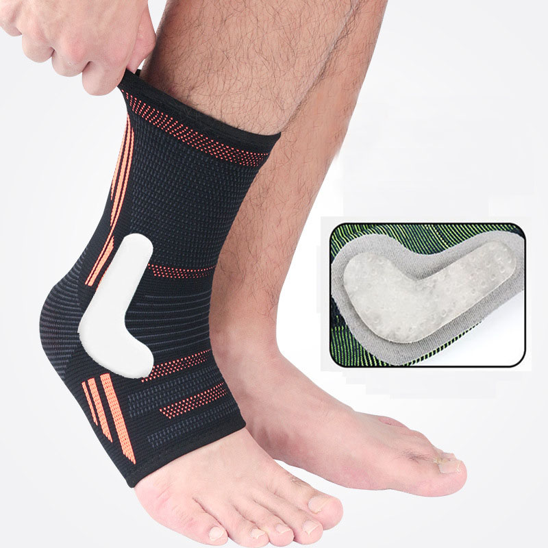 

1 Pair Compression ions Ankle Support Running Exercise Jogging Silicone Gel Pads Anti Sprain Ankle Brace Sports Safety, Hx18 green