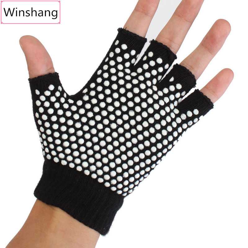 

NEW 1 Pair Yoga Fingerless Non Anti Slip Grip Sticky Gloves Sport Exercise Equipment Gloves for Women