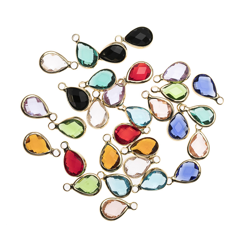 

10Pcs Water Drop Crystal Glass Charm Pendants For DIY Jewelry Making Bracelet Necklace Accessories Findings