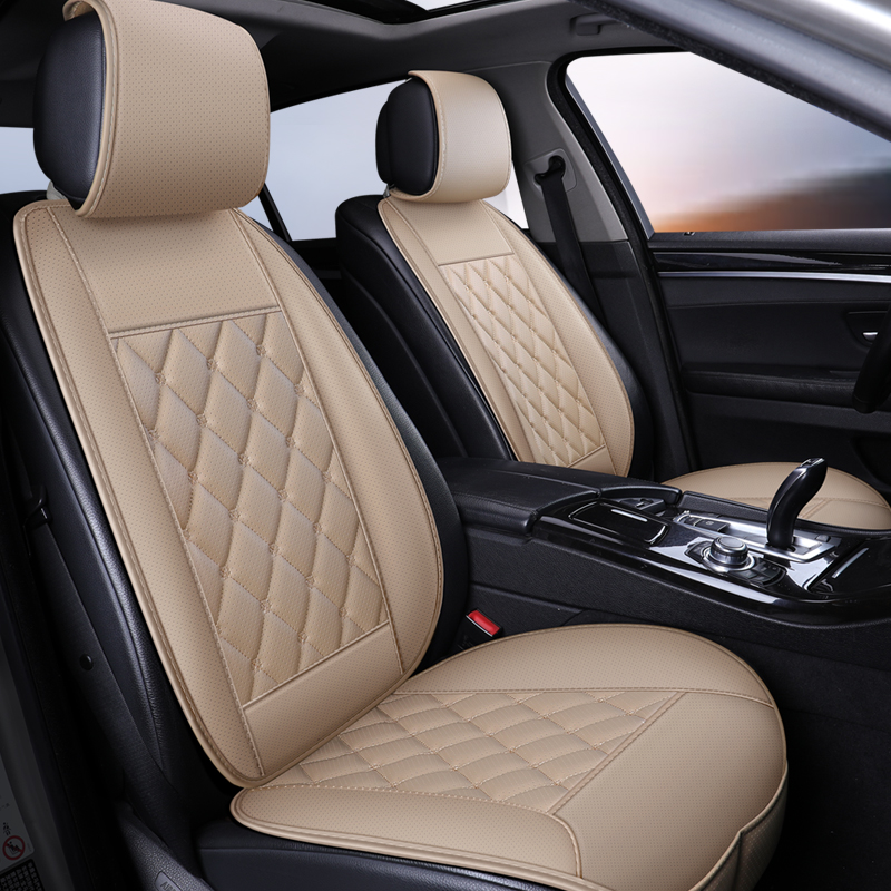 

Waterproof Leather Car Seat Cover Protector Mat Universal Front Backret Breathable Car Van Auto Seat Cushion Protector Pad