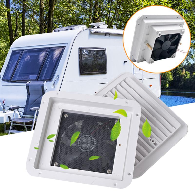 

12V Ventilation Fan White Caravan Motorhome Side Exhaust Air Vent Dust-proof New Strong/silent Wind Car Accessories