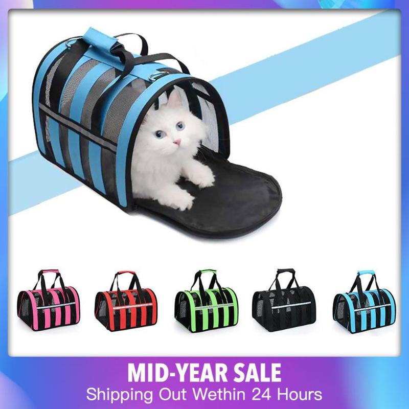 

Dual-use Folding Breathable Mesh Cat&Dog Bag Outgoing Portable Transparent Breathable Bag Pet Carry Case Pet Supplies 4
