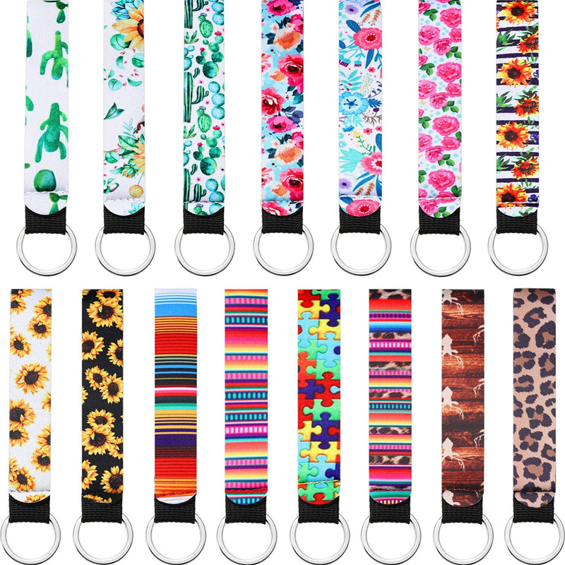 

Neoprene Wristlet Strap Keychain Key Chain Charmer With Metal Buckles In Front for Wedding Favors Gift