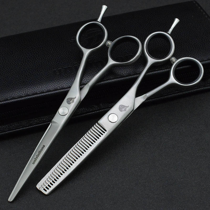 

6" professional hair cutting scissors kit best barber hairdressing scissors thinning shears barber hair tools supplies