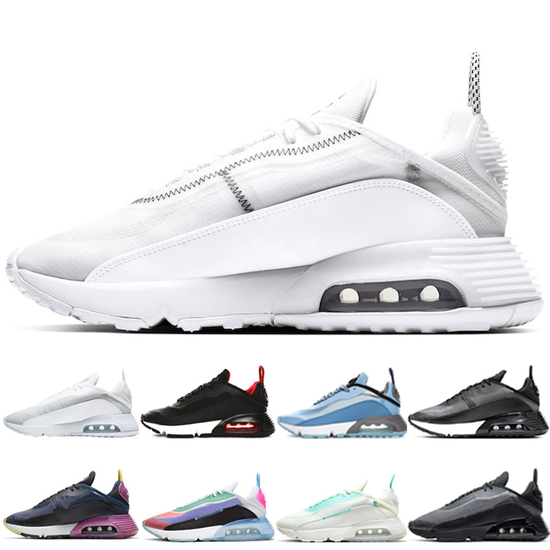 

High quality men women 2090 running shoes White Black Volt Triple Black Pure Platinum Praia Grande White Pink Foam chaussures sneakers, Grenn 40-45