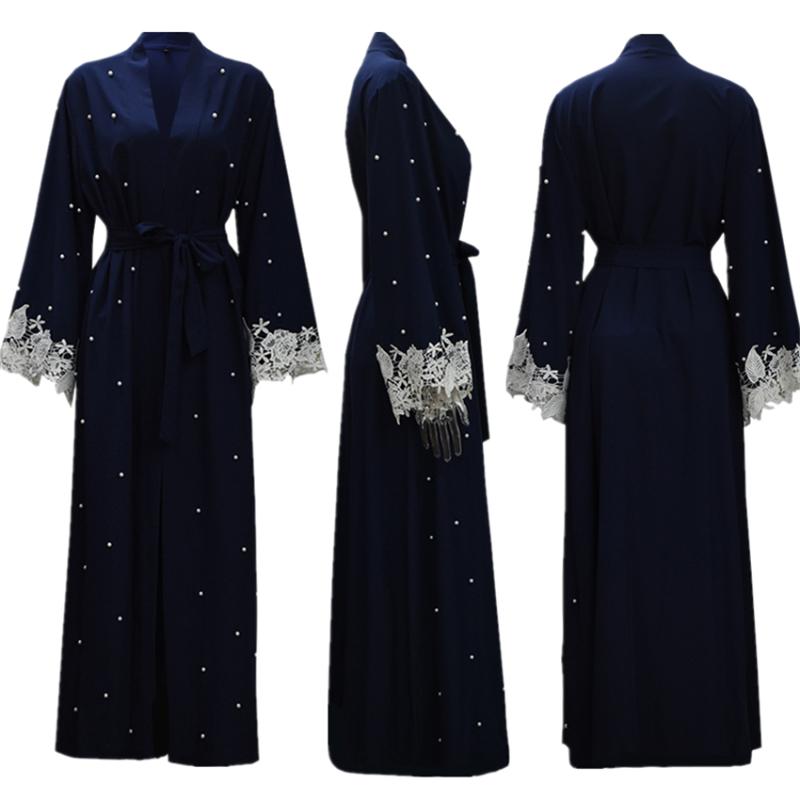 

Ladies Abaya Dubai Muslim Fashion Dress Lace Long Sleeve Kaftan Ramadan Eid Islamic Clothing Abayas for Women Robes S-2XL