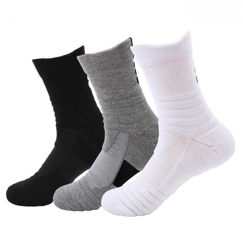 

High Quality Men Socks Cotton Bamboo Fiber Compression Socks Classic Breathable Mesh Mountain Motion Men, Black