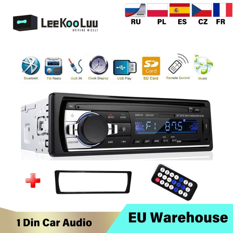 

LeeKooLoo 1 Din Car Radio Bluetooth Phone Music Autoradio USB SD AUX-IN MP3 Audio Player FM Radio Car Stereo Remote Control