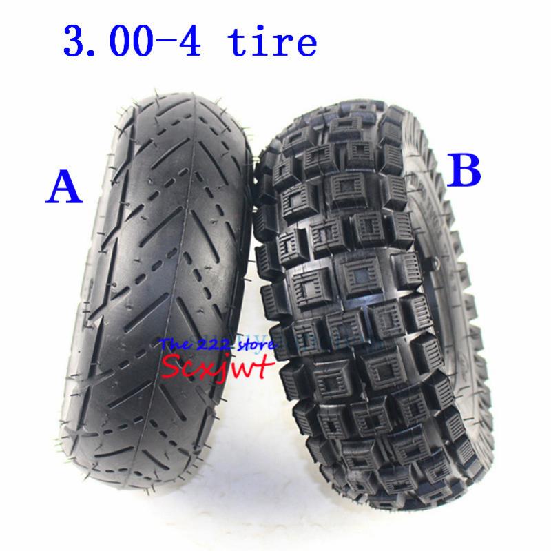 

Two Options High quality tyres 3.00-4 (10"x3", 260x85) Knobby Scooter, ATV and Go Kart Electric scooter DIY Tires and Tube Set