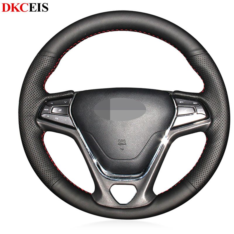 

Handsewing Black Soft PU Leather Car Steering Wheel Cover for Chery Arrizo 5 5e 2020-2020 Tiggo 3X 3xe 2020-2020 eQ1 2020 2020