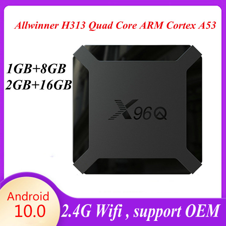 

1 Piece! X96Q Android 10.0 TV Box Allwinner H313 2GB+16GB Support 2.4G Wifi PK T95