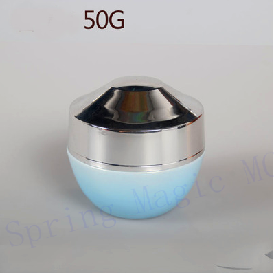 

50g empty glass Cream Jar Refillable Bottles with sliver Cap Makeup Jar Pot Travel Face Cream Lotion Vials Cosmetic Container