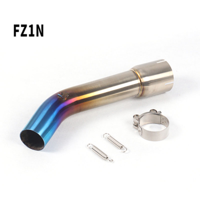 

51mm For FZ1 FZ1N FZ1000 2006-2020 Motorcycle Middle Round Exhaust Pipe Mid Tube Link Pipe Without Exhaust