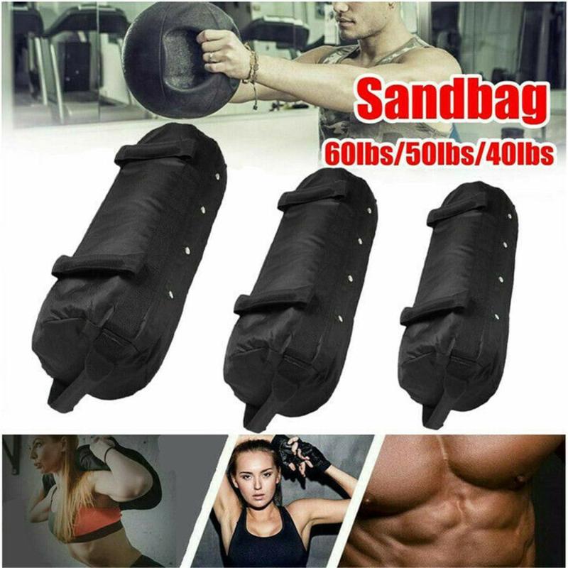 

40/50/60LBS Weightlifting Sandbag Heavy Duty Sand Bag Boxing Power Training Body Fitness Equipment