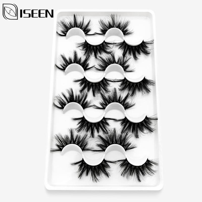 

4/8 pairs of 3D mink false eyelashes natural thick and long eyelashes makeup eyelash extensions handmade no cruel